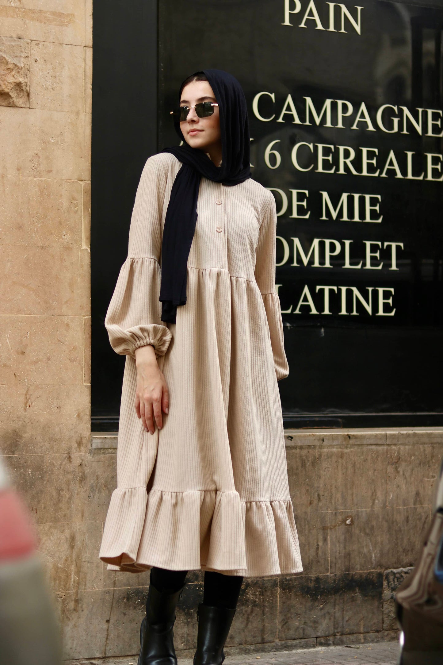 Beige Lilly Dress