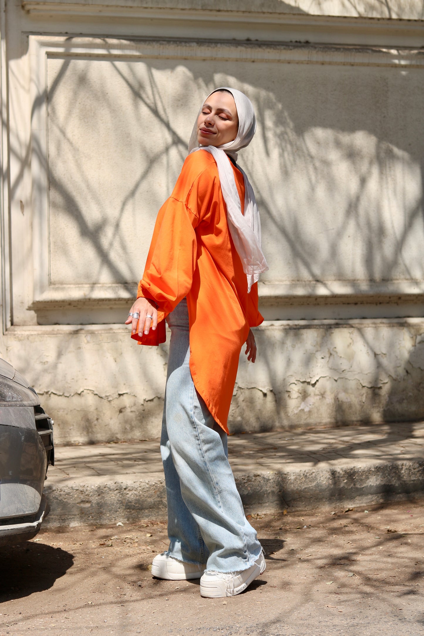 Ava cotton shirt ( orange )