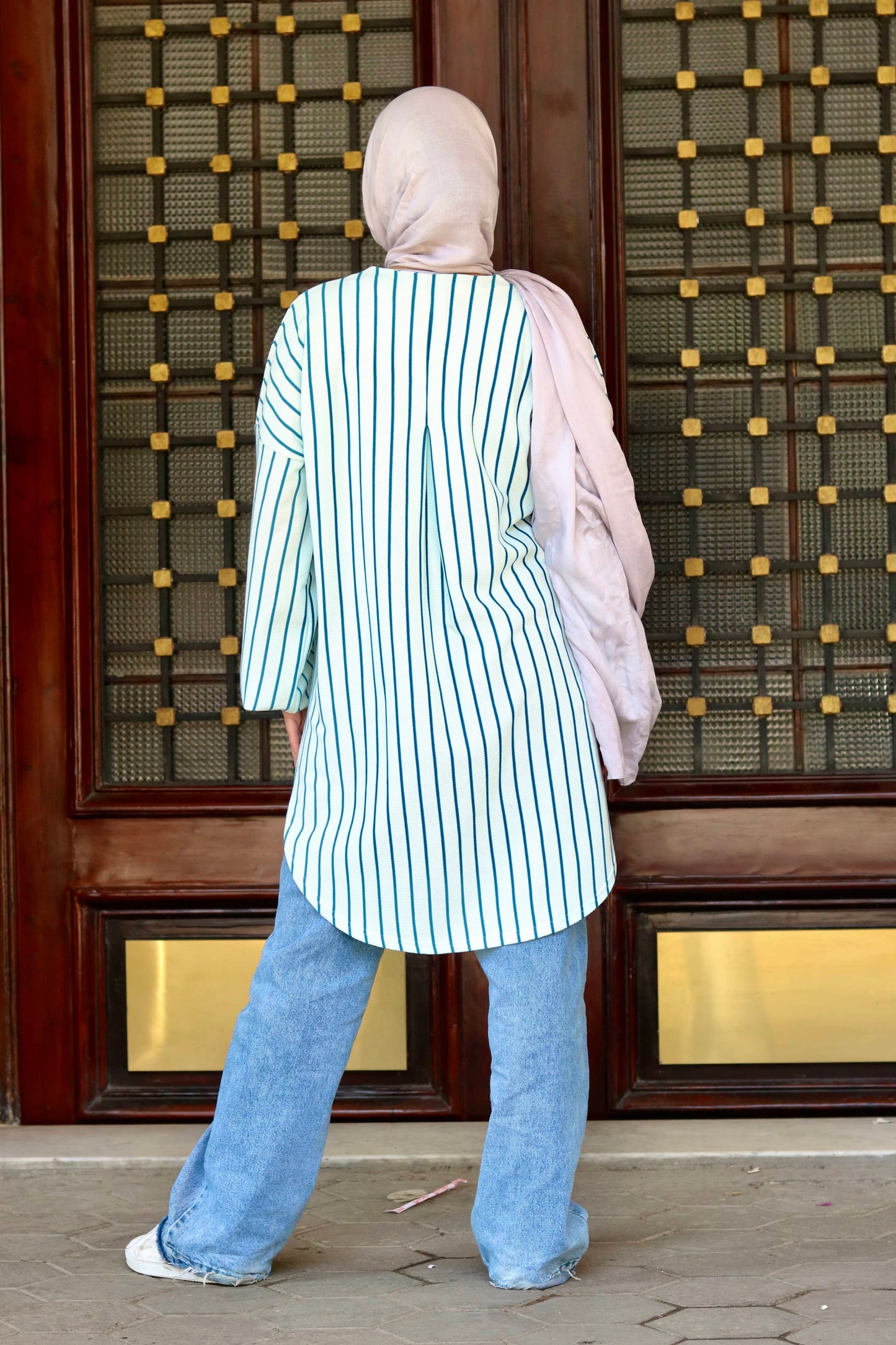 Ava Cotton Shirt ( Striped )
