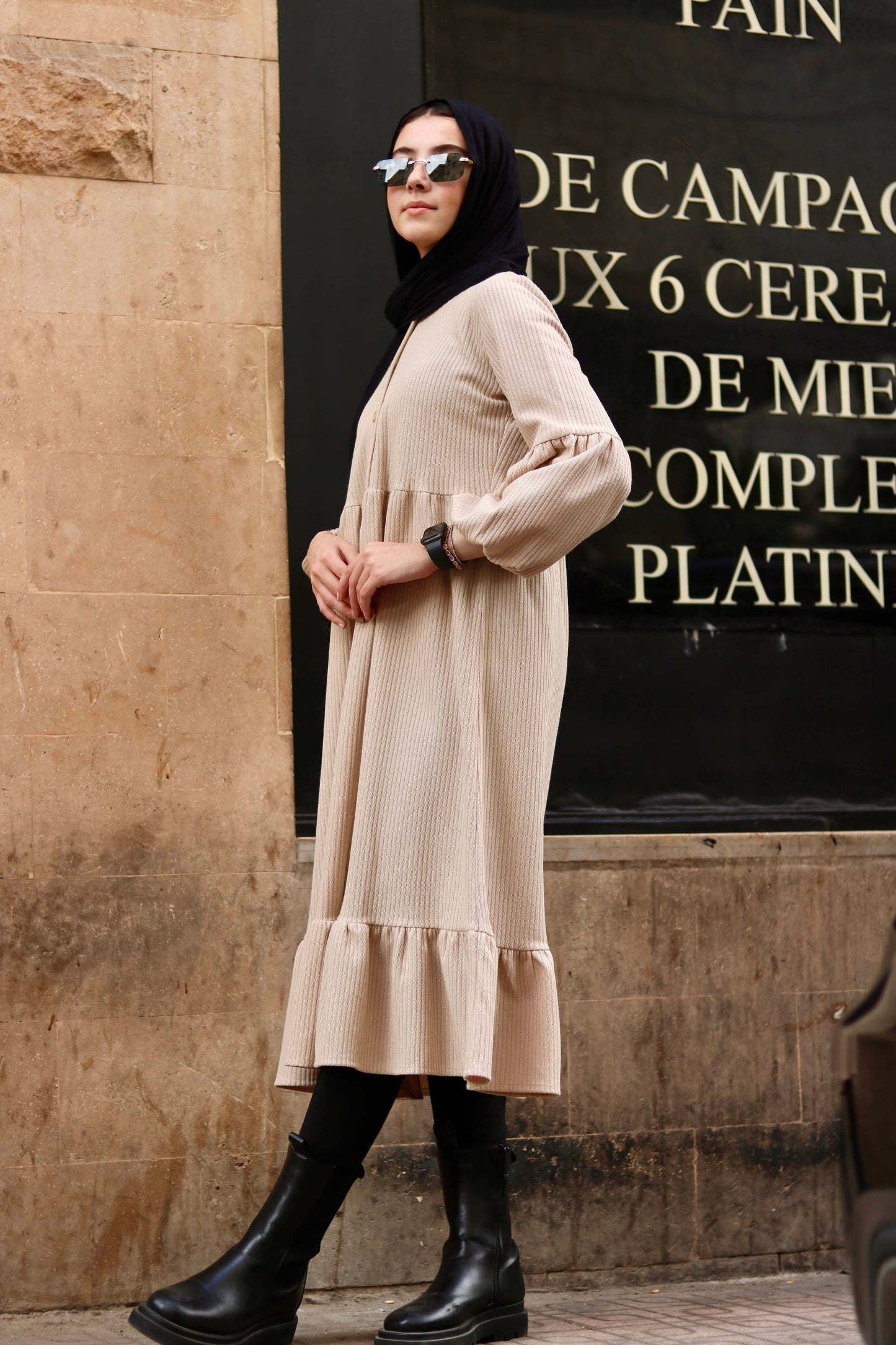 Beige Lilly Dress