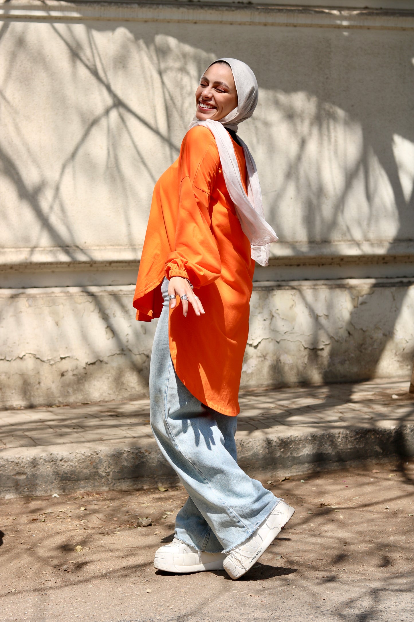 Ava cotton shirt ( orange )