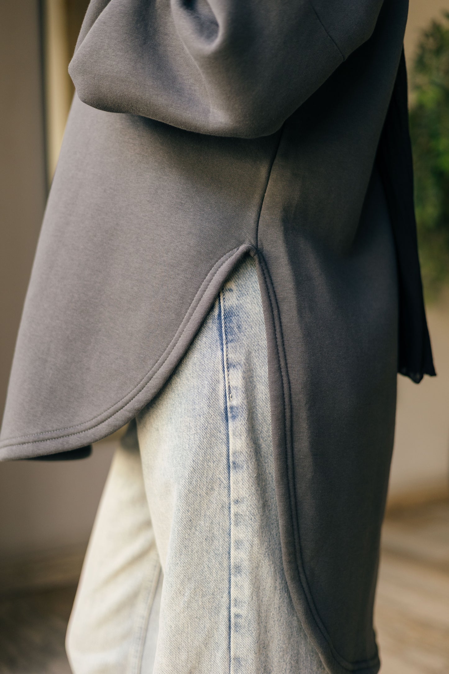 Ava heavy grey cotton shirt