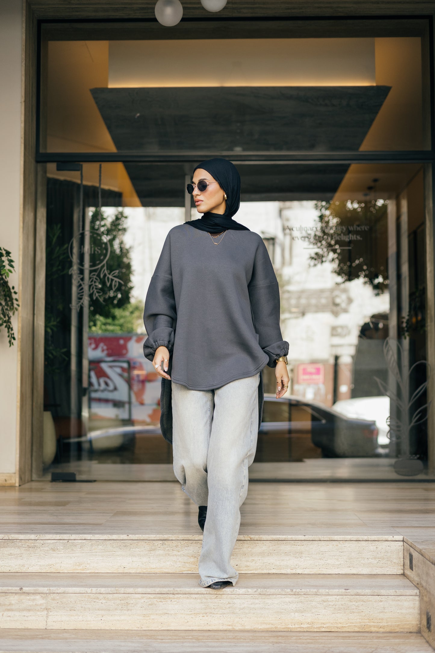 Ava heavy grey cotton shirt