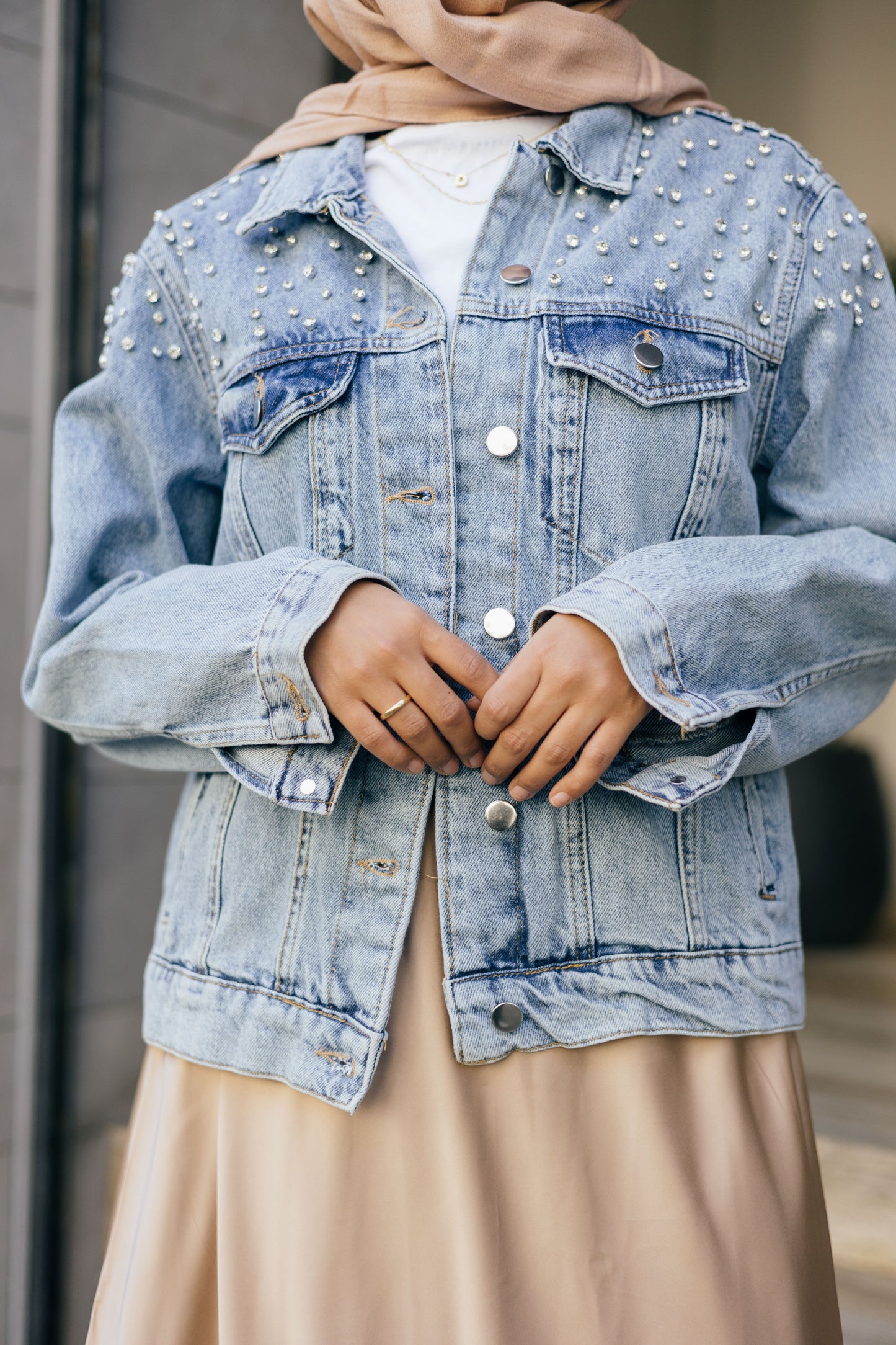 Rhinestone Denim Jacket