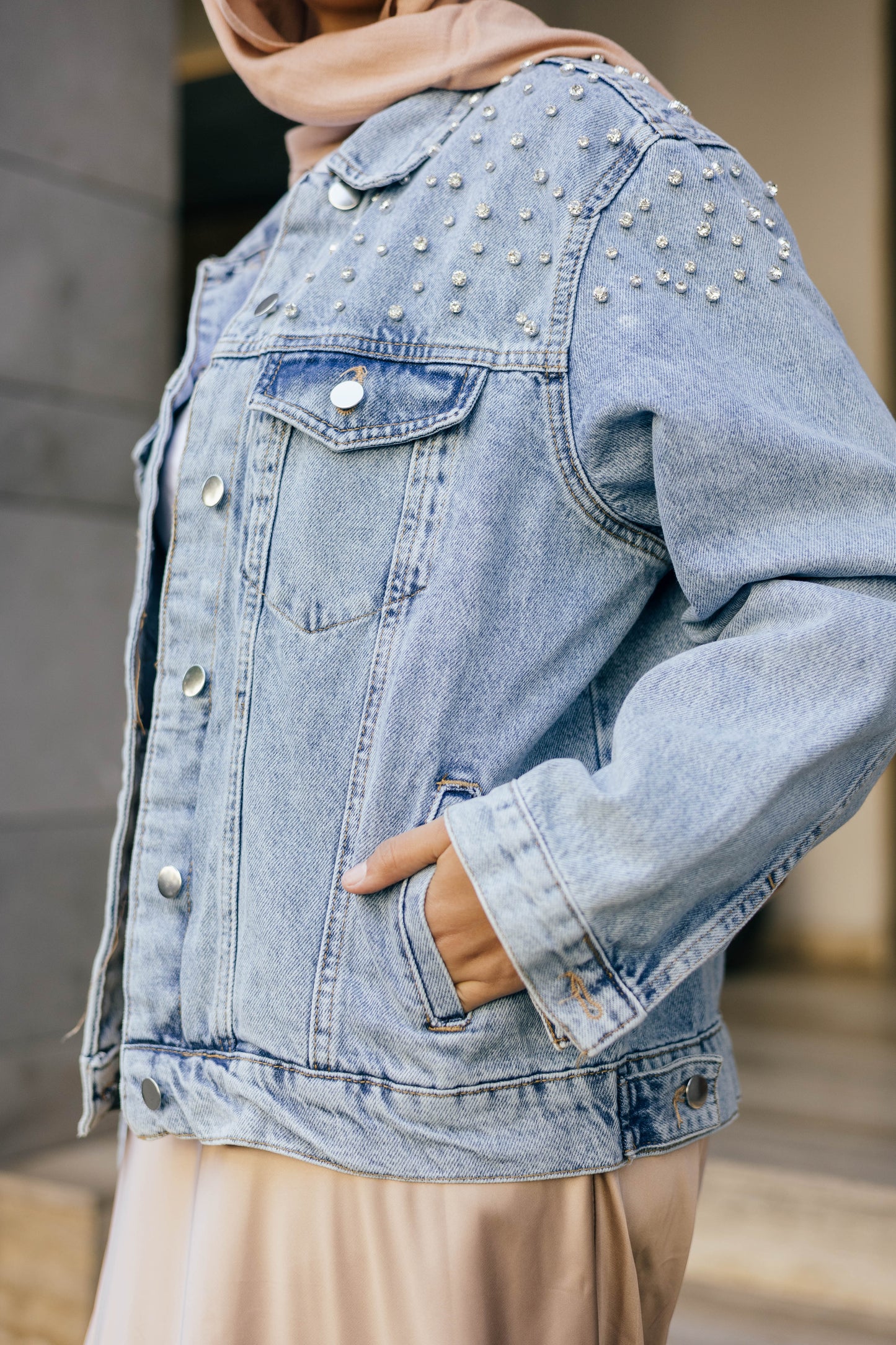 Rhinestone Denim Jacket