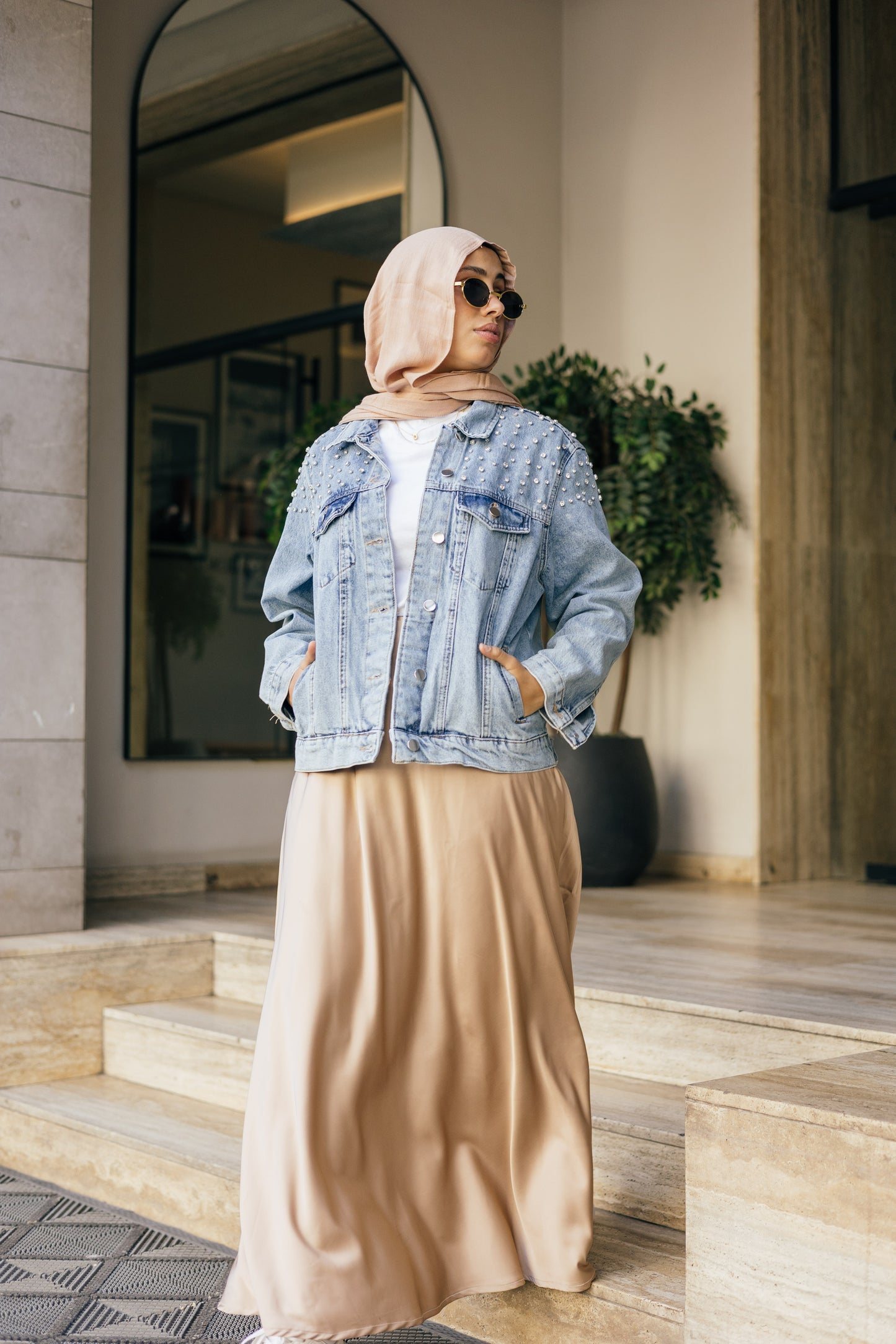 Rhinestone Denim Jacket