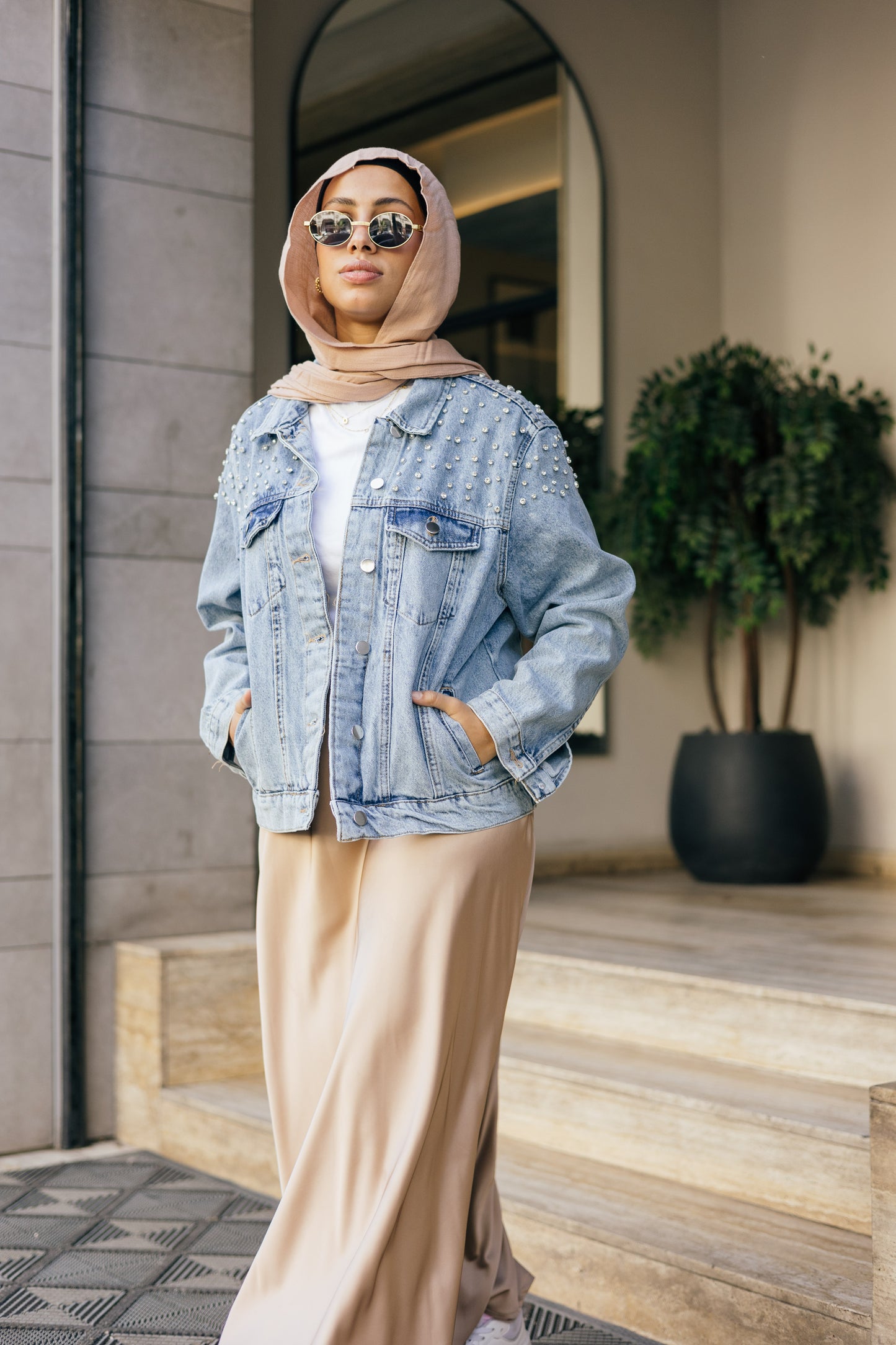 Rhinestone Denim Jacket