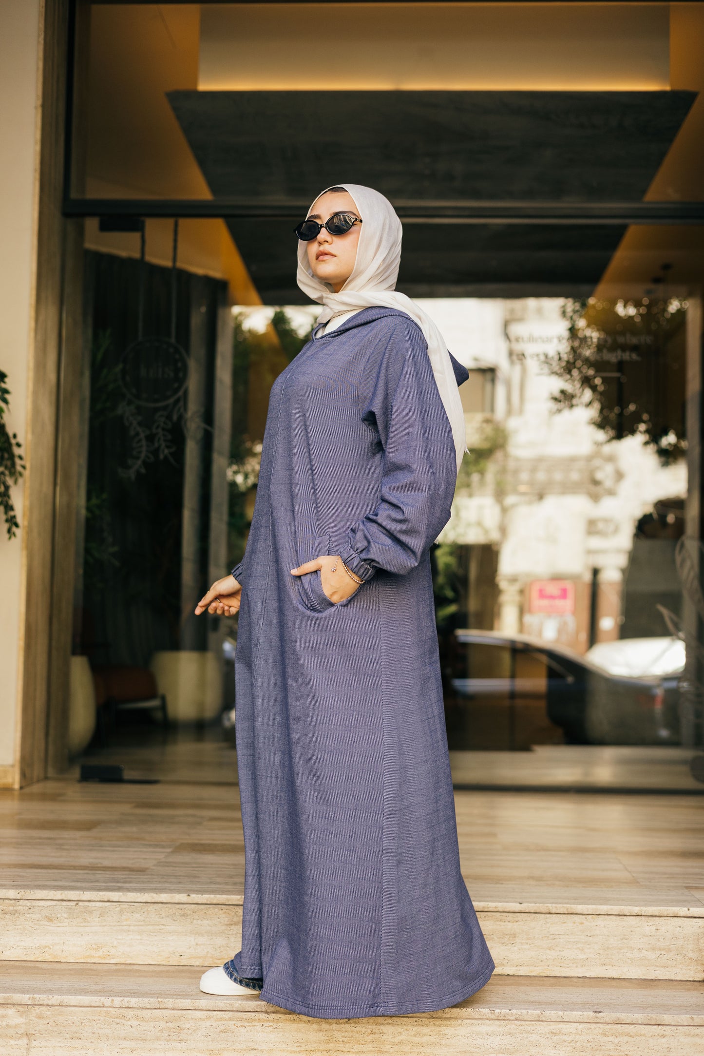 Hoodie dress ( in jeans color )