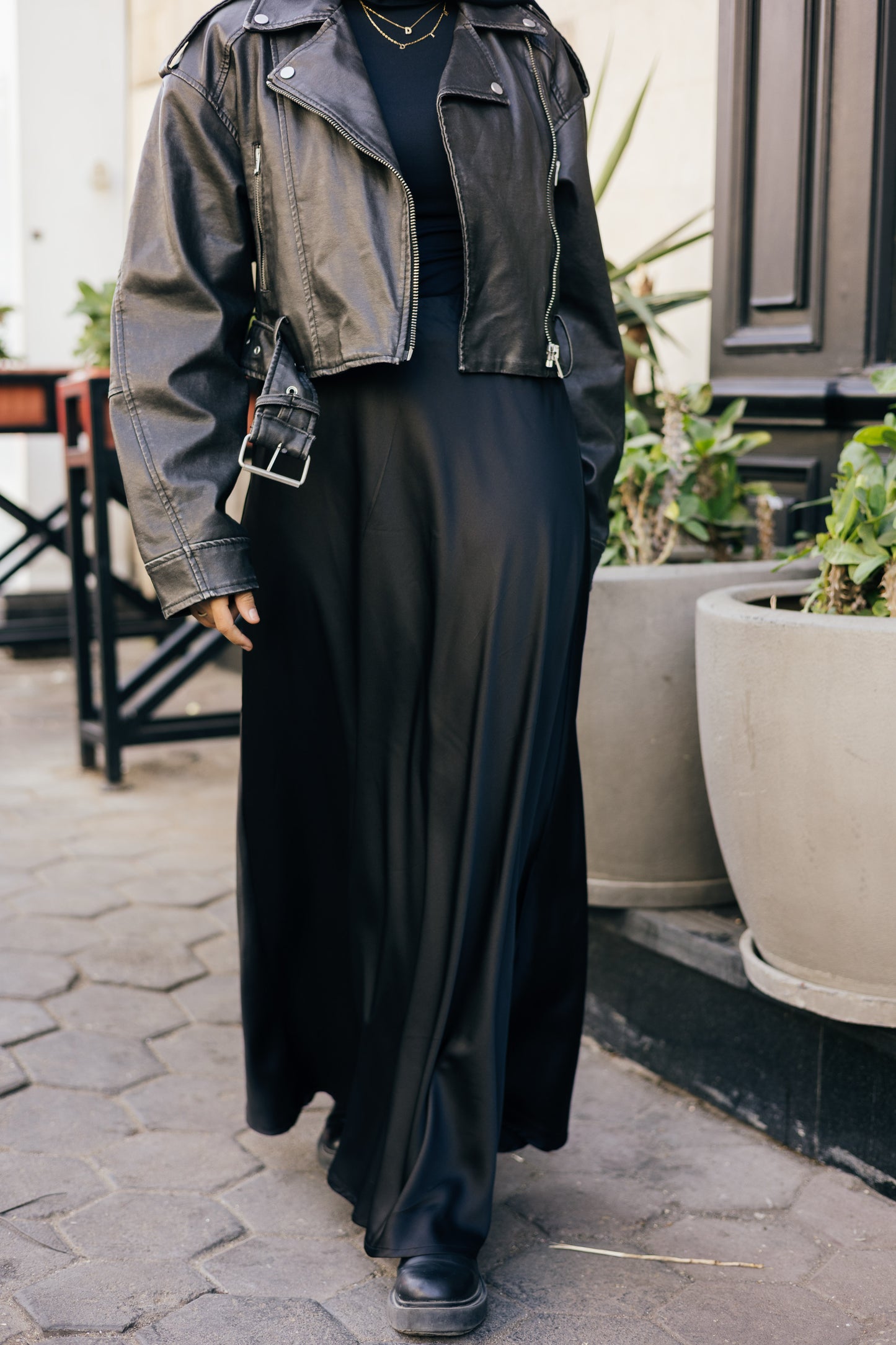 Short Black Leather Jacket