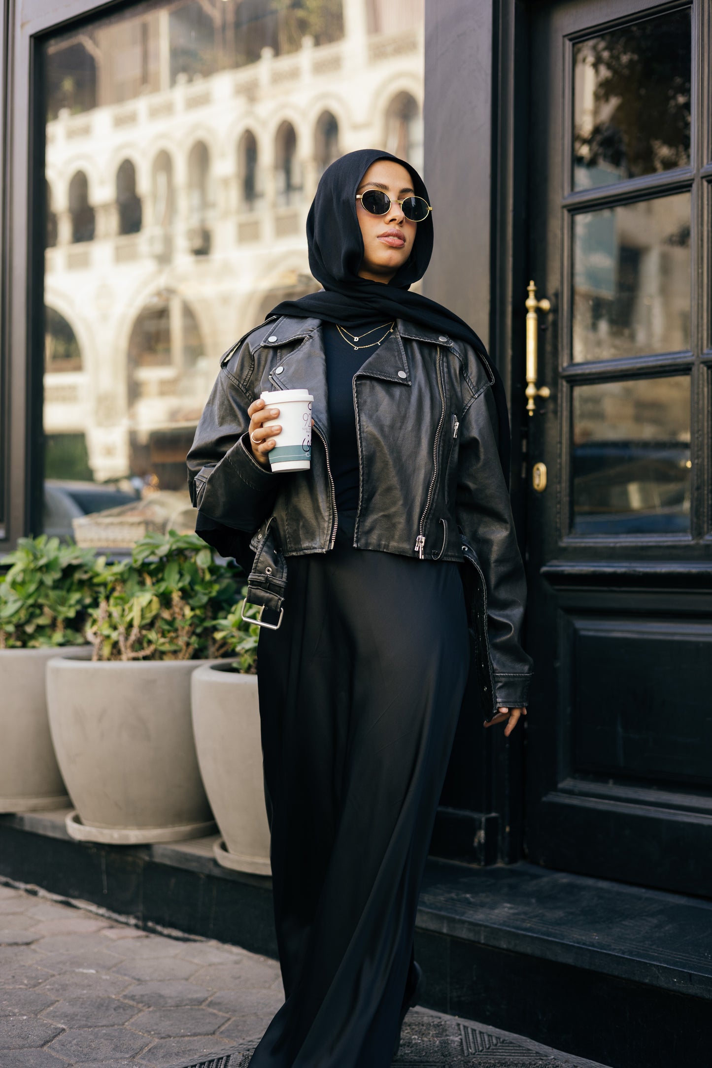Short Black Leather Jacket