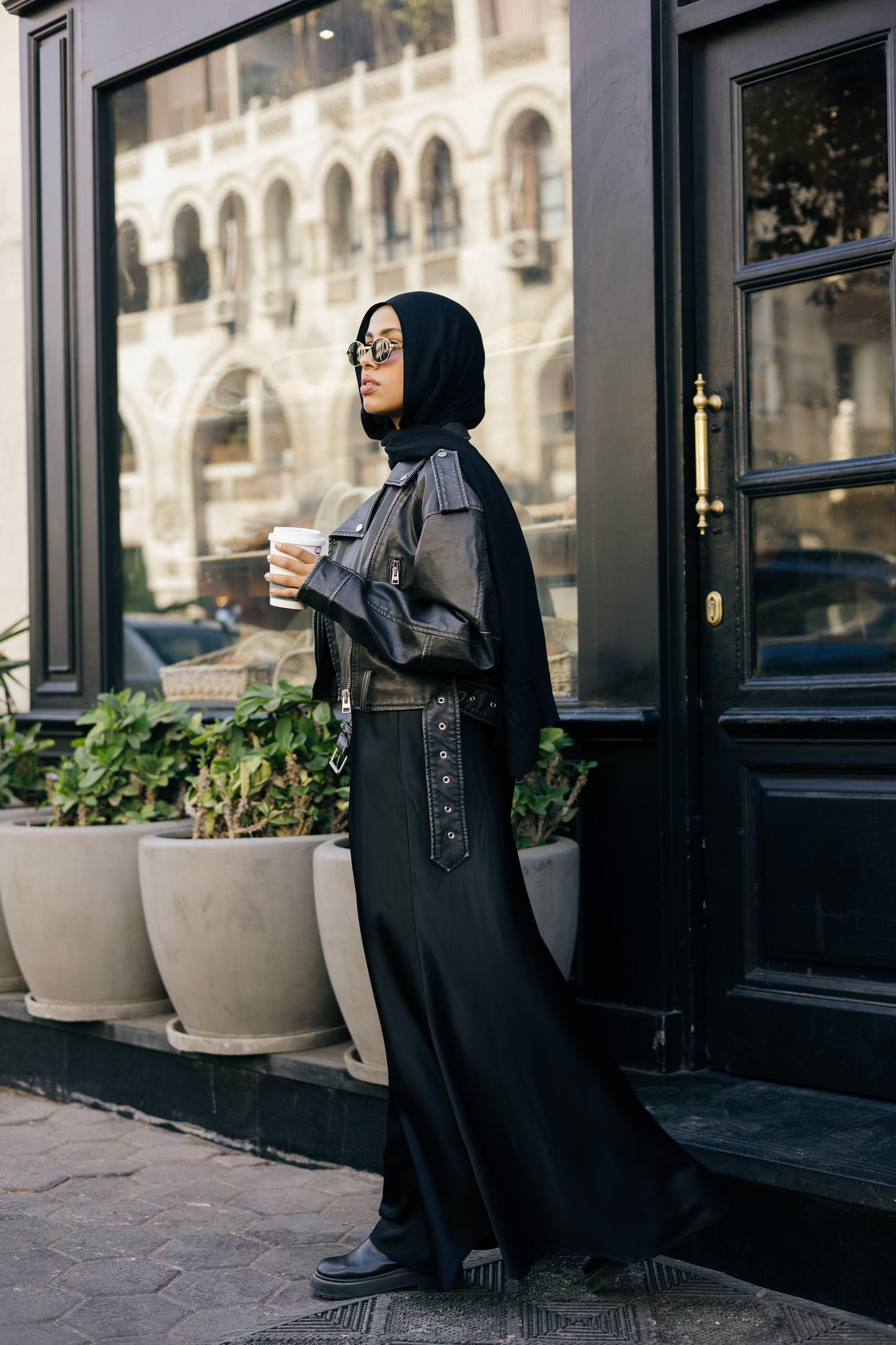 Short Black Leather Jacket