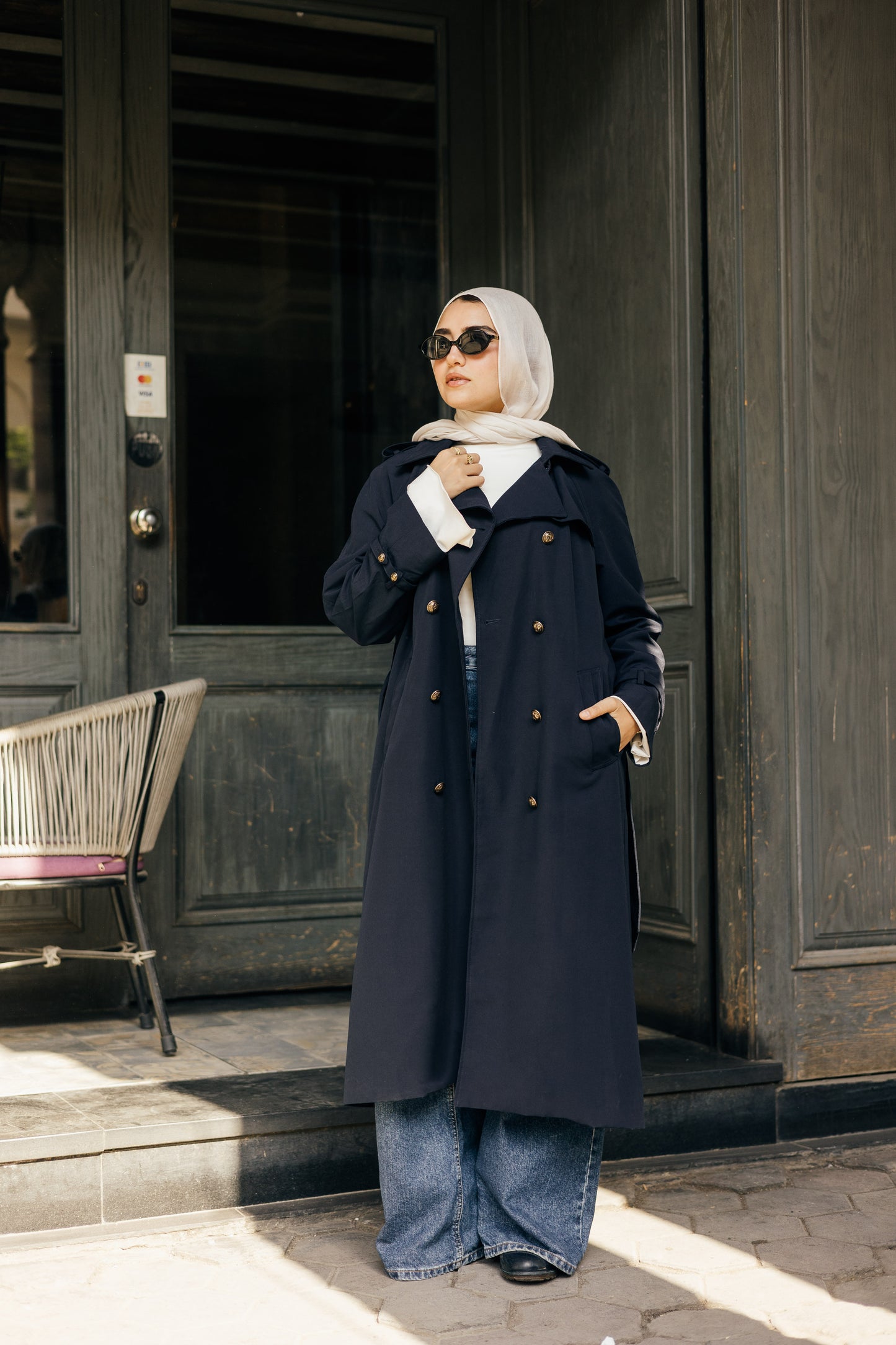 Classic Navy Trench Coat