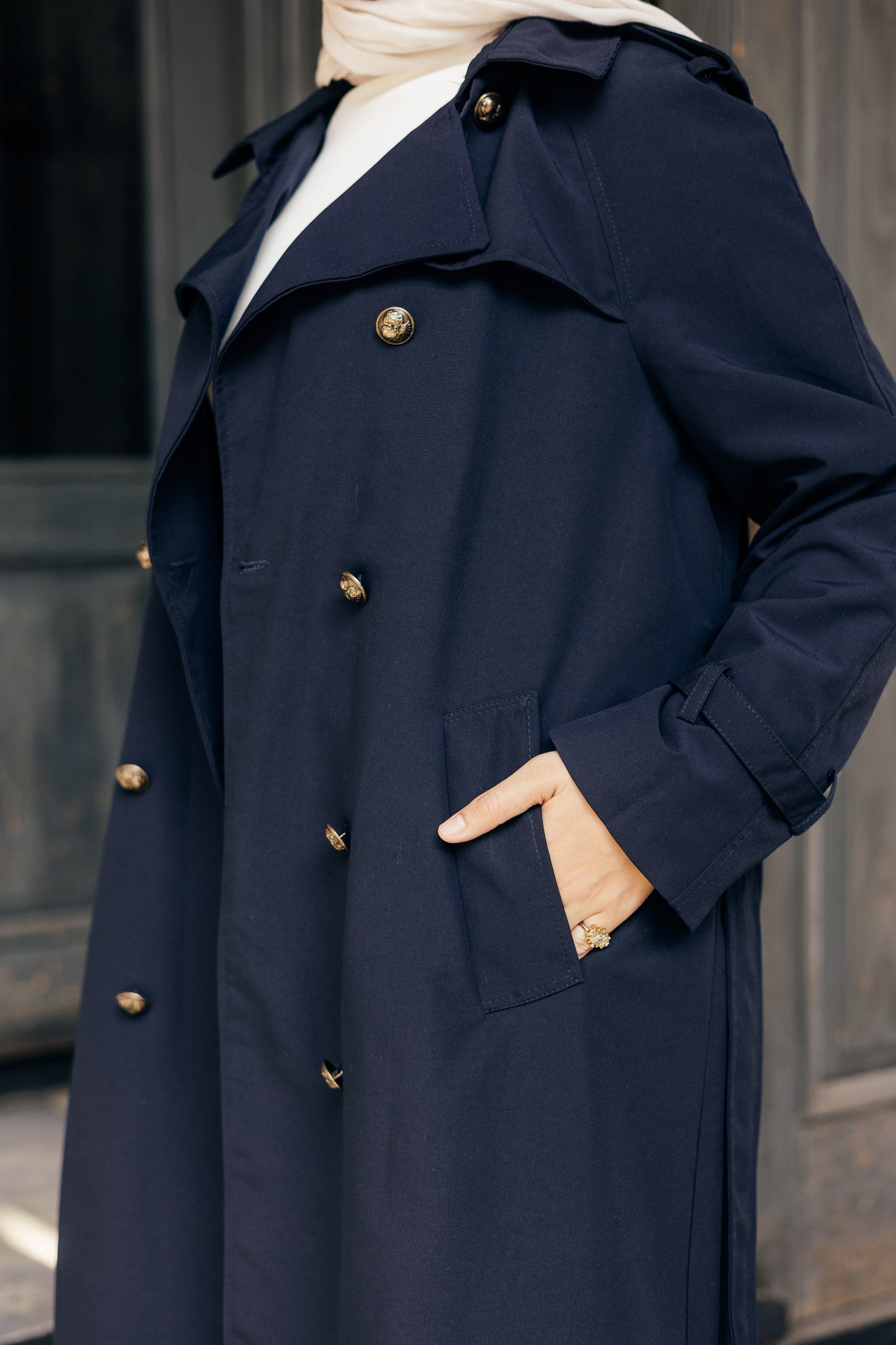 Classic Navy Trench Coat
