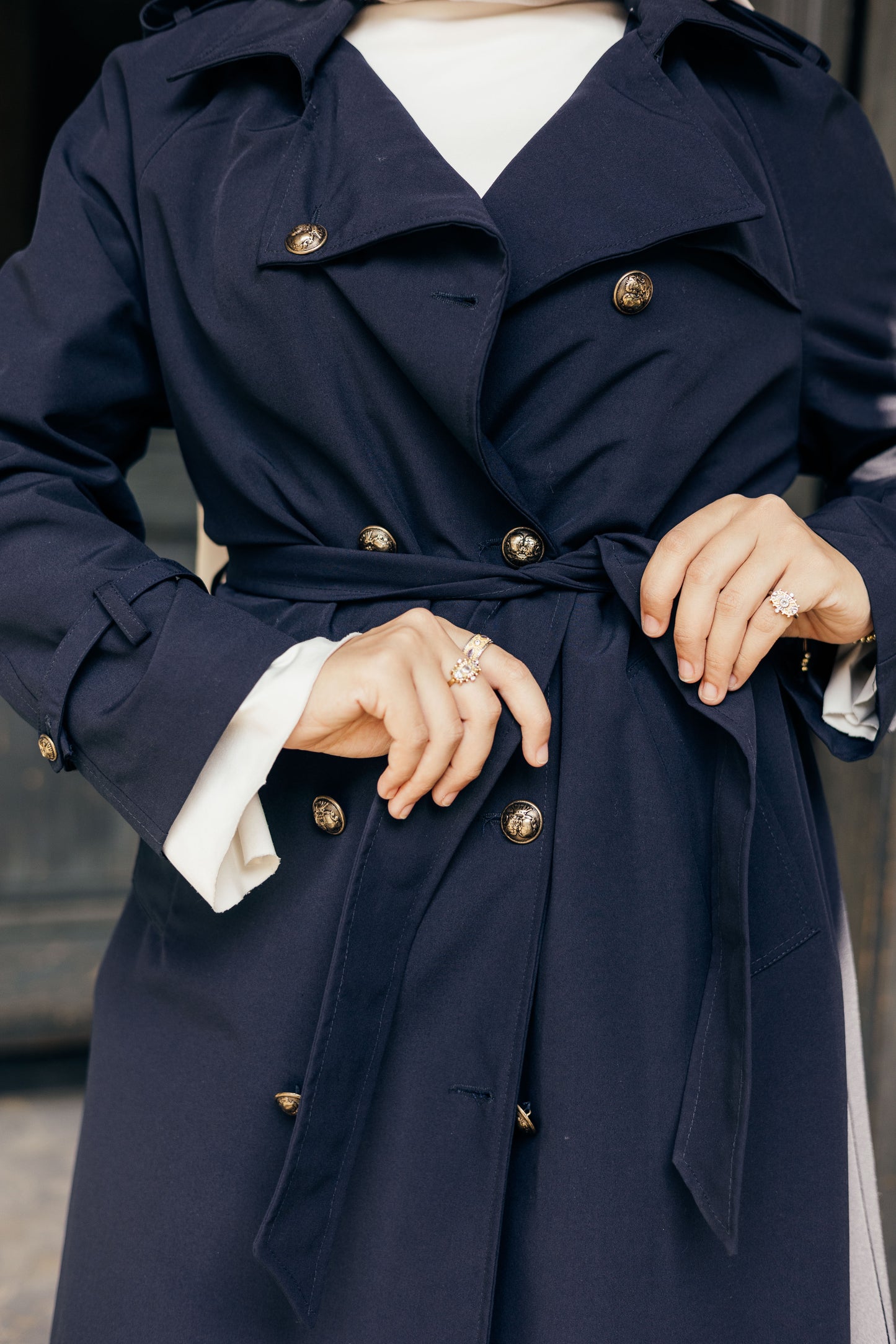 Classic Navy Trench Coat