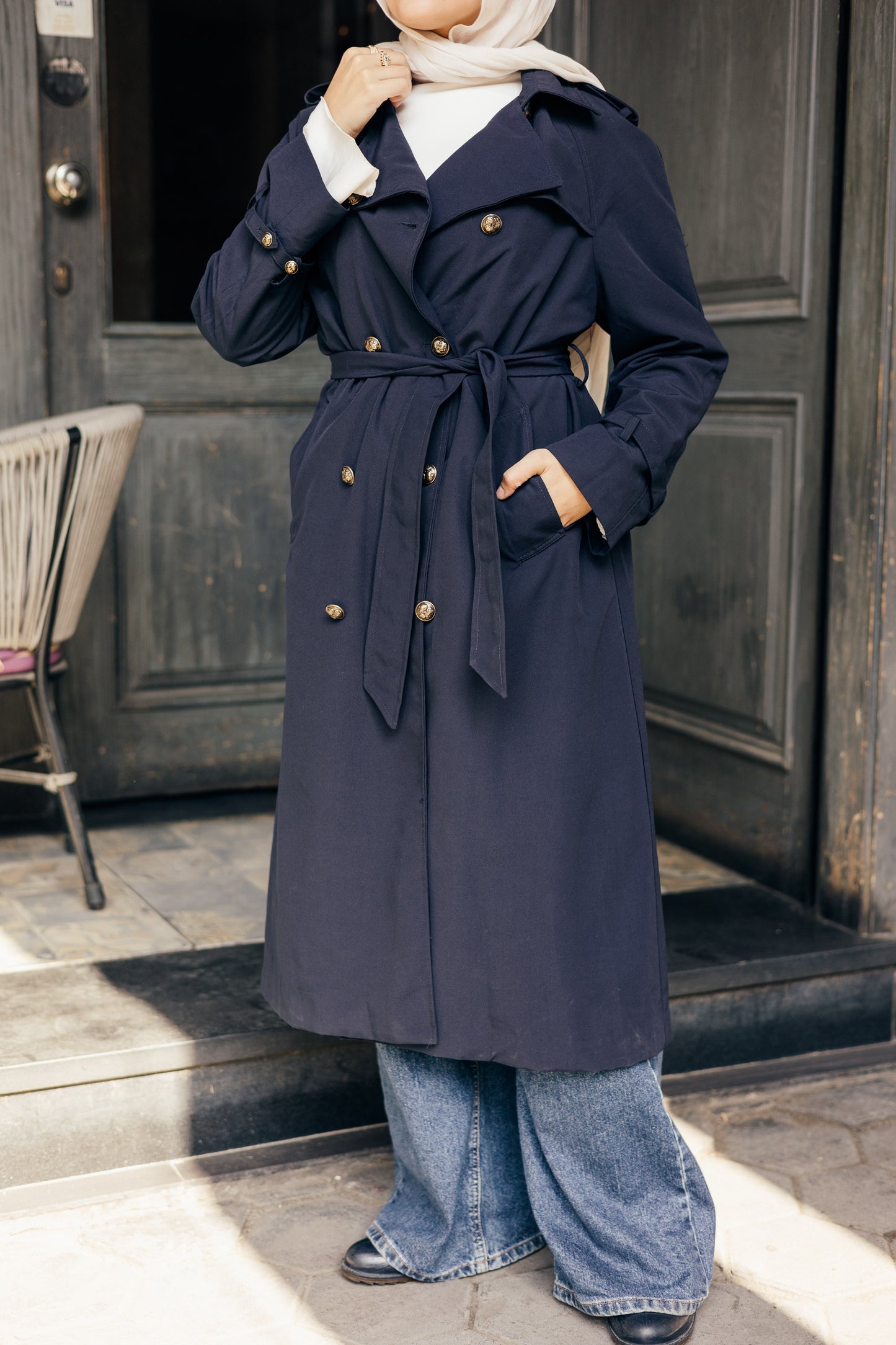 Classic Navy Trench Coat