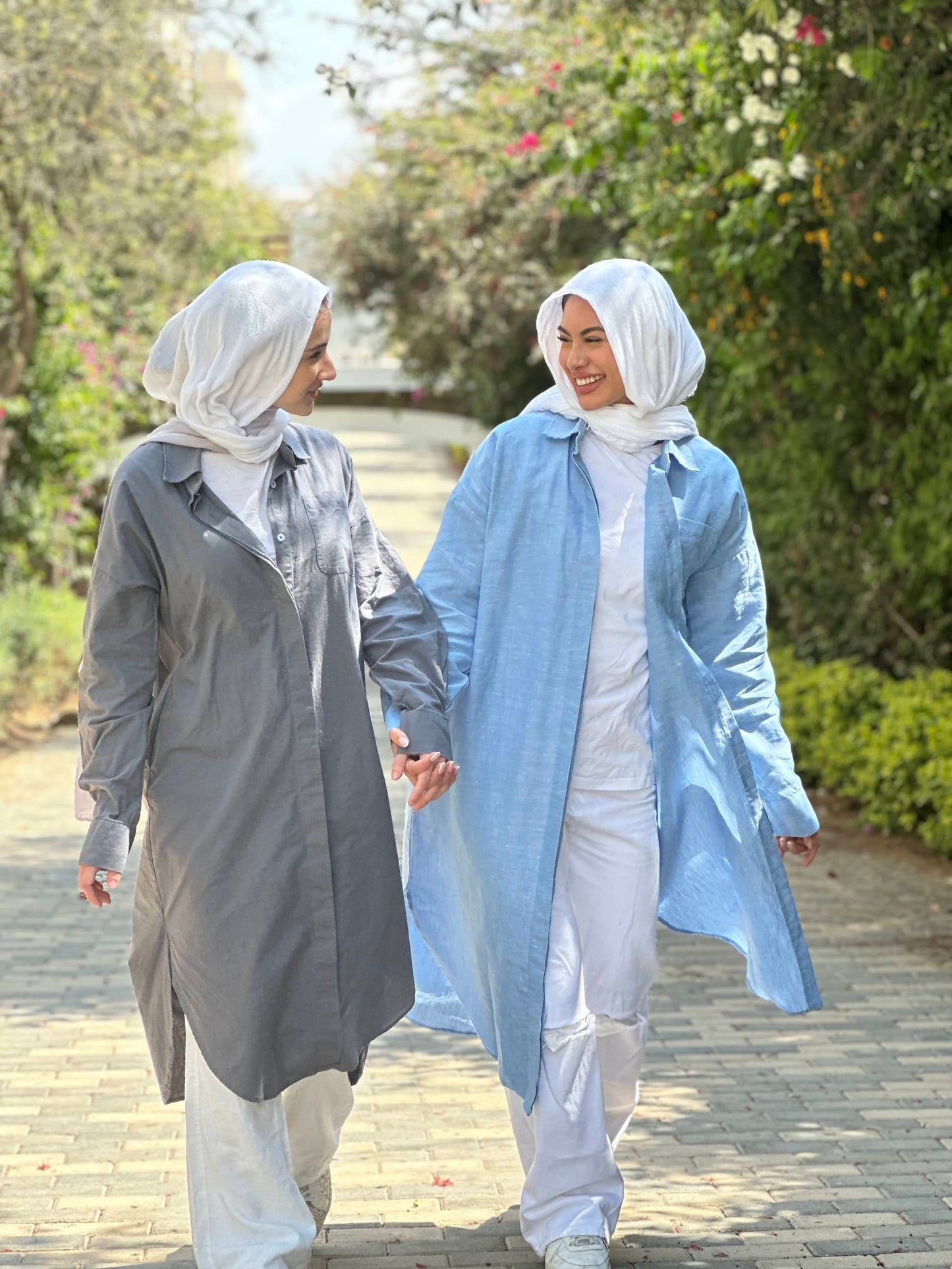 Linen cotton-shirt in ( dark grey )