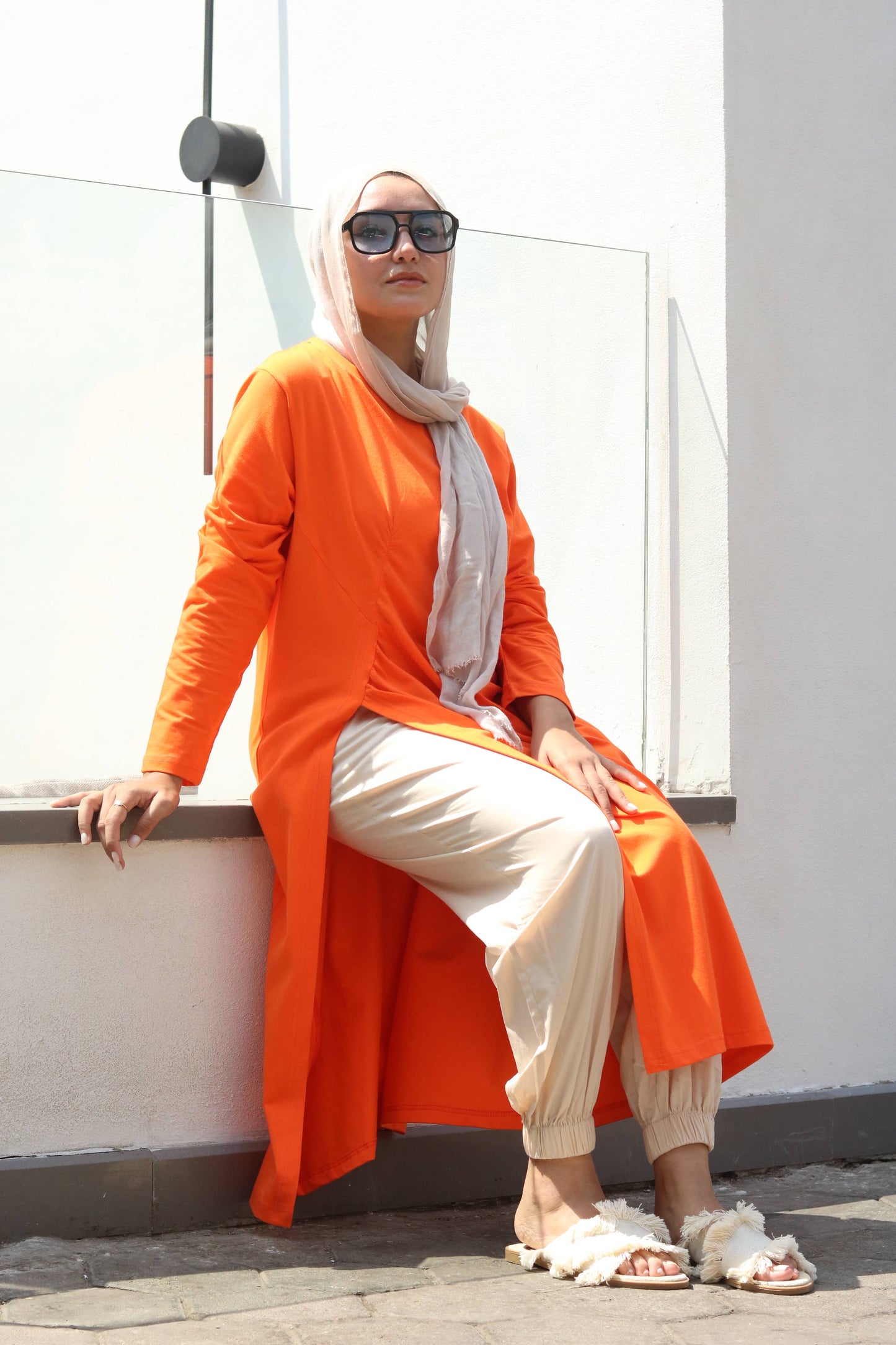 Mila cotton shirt ( orange )
