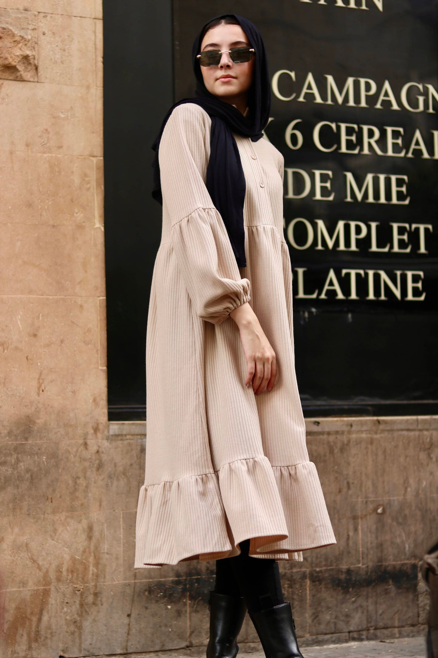 Beige Lilly Dress