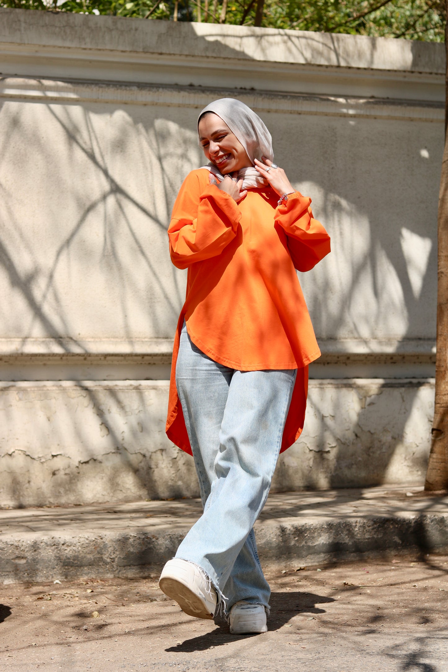 Ava cotton shirt ( orange )