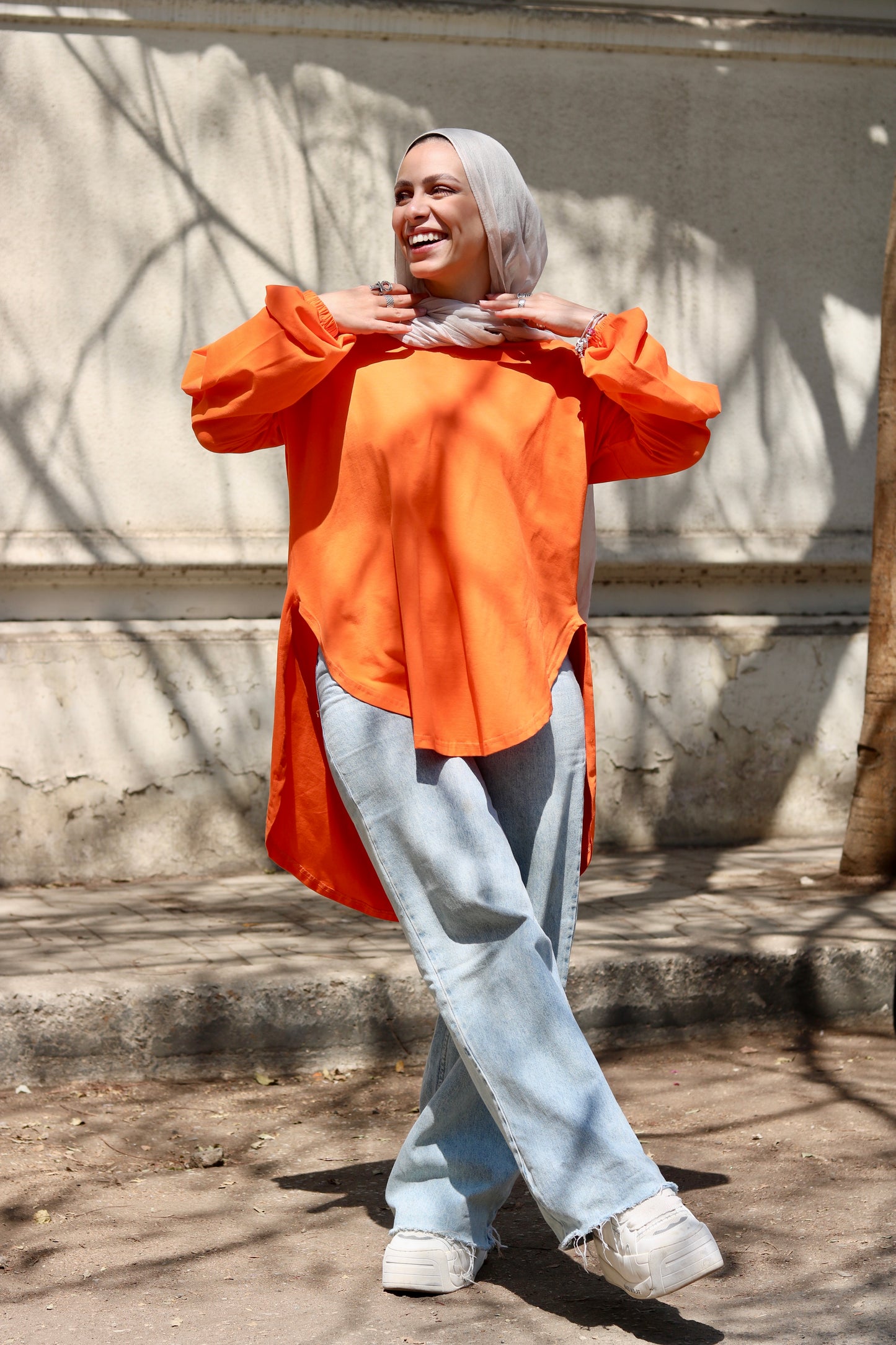 Ava cotton shirt ( orange )