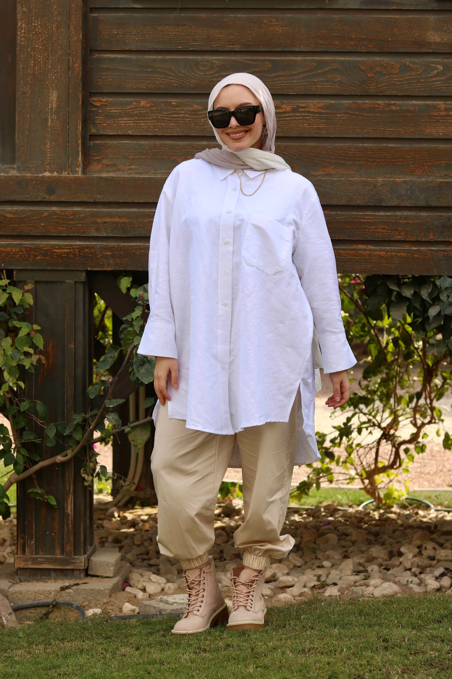 Linen oversize shirt