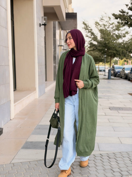 Alma knit cardigan ( olive )