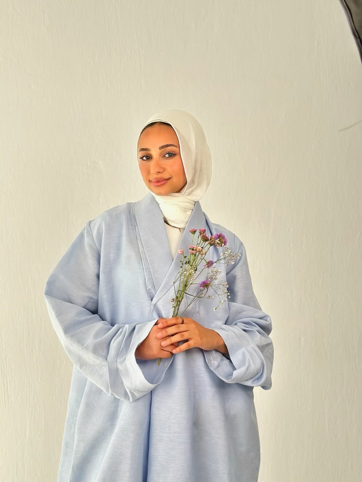 Luna Linen dress ( in baby blue )