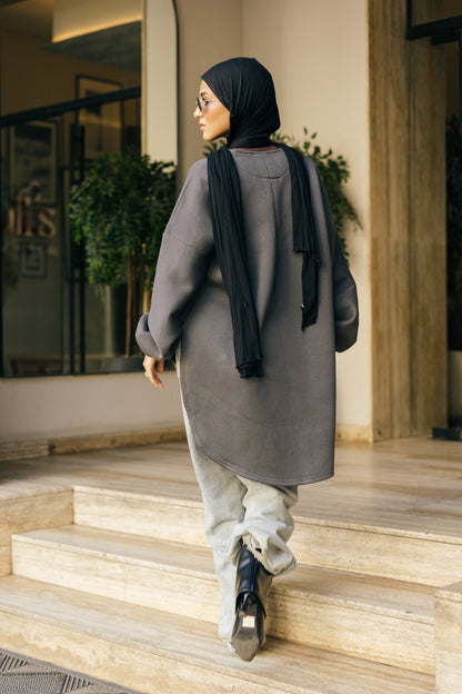 Ava heavy grey cotton shirt