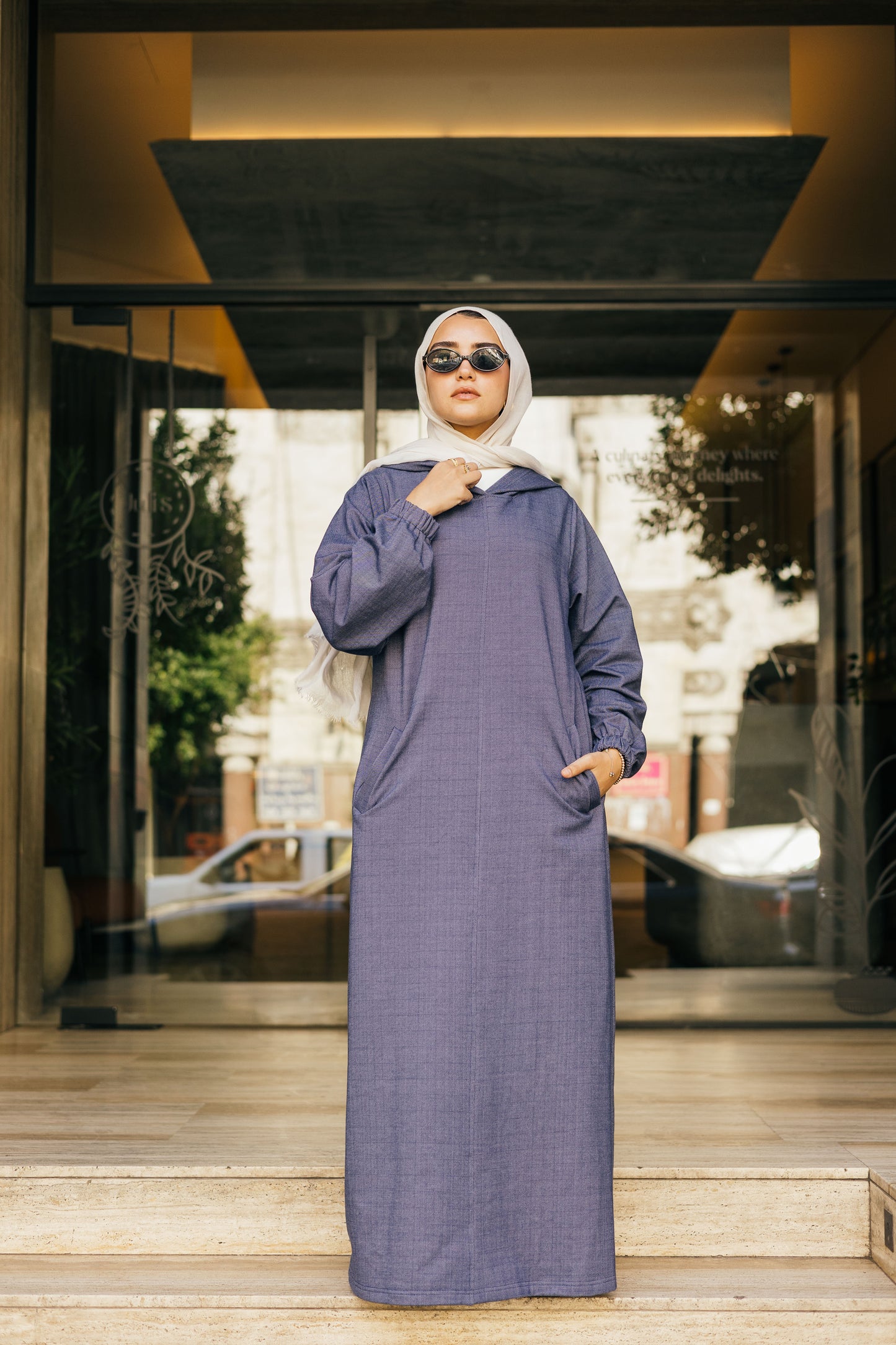 Hoodie dress  ( in jeans color )