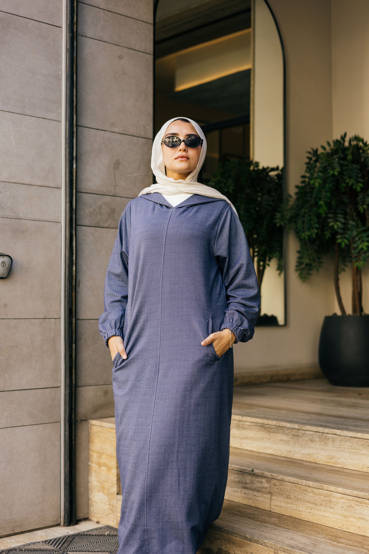 Hoodie dress  ( in jeans color )