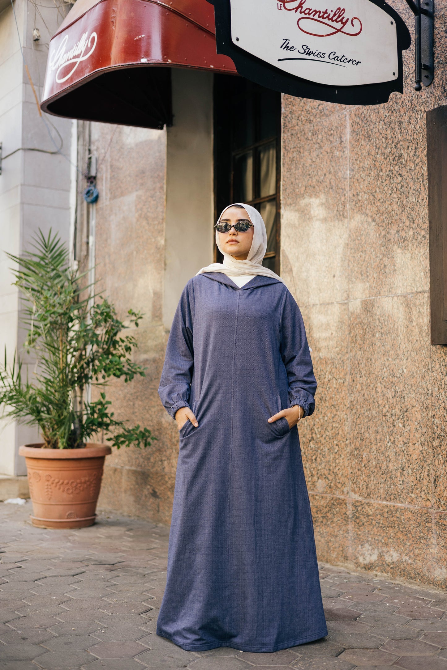 Hoodie dress  ( in jeans color )