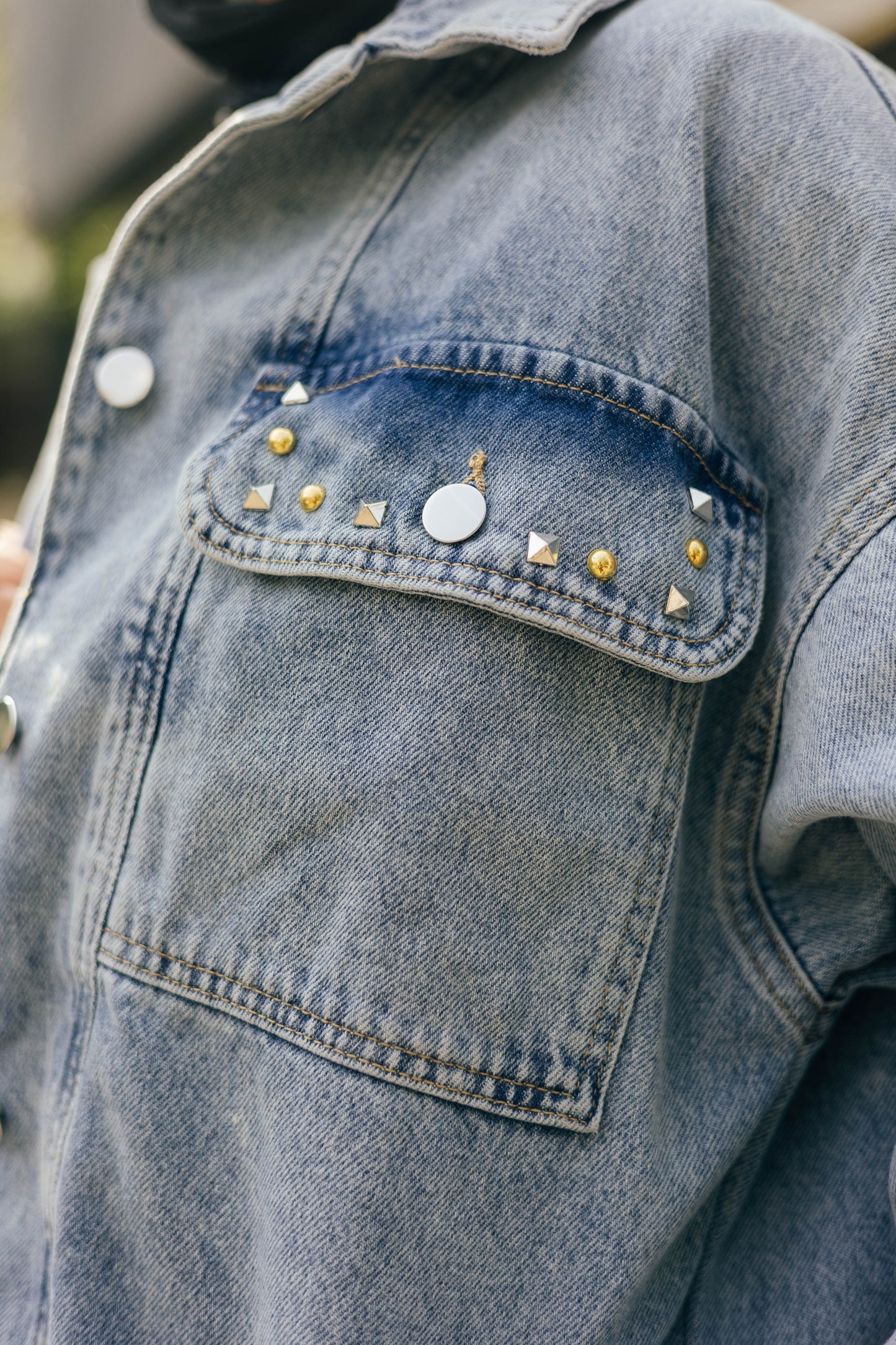 Boho Embroidered Denim Jacket