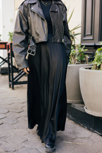 Short Black Leather Jacket