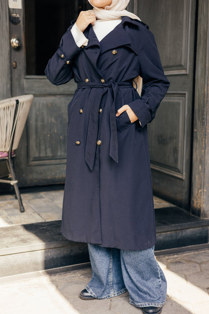 Classic Navy Trench Coat