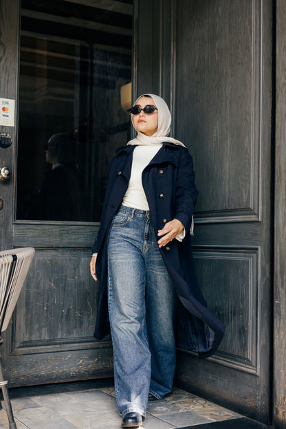 Classic Navy Trench Coat