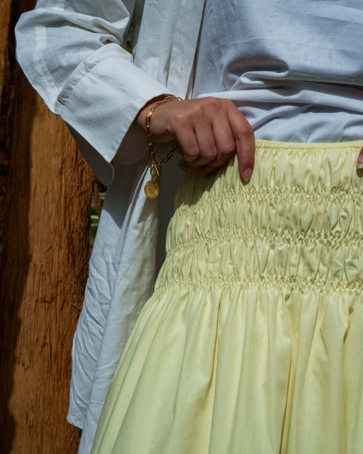 Bloom Waist Skirt ( Yellow )