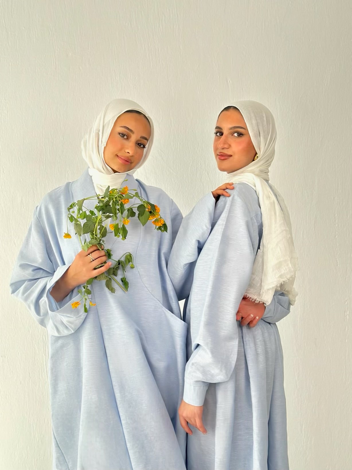 Luna Linen dress ( in baby blue )