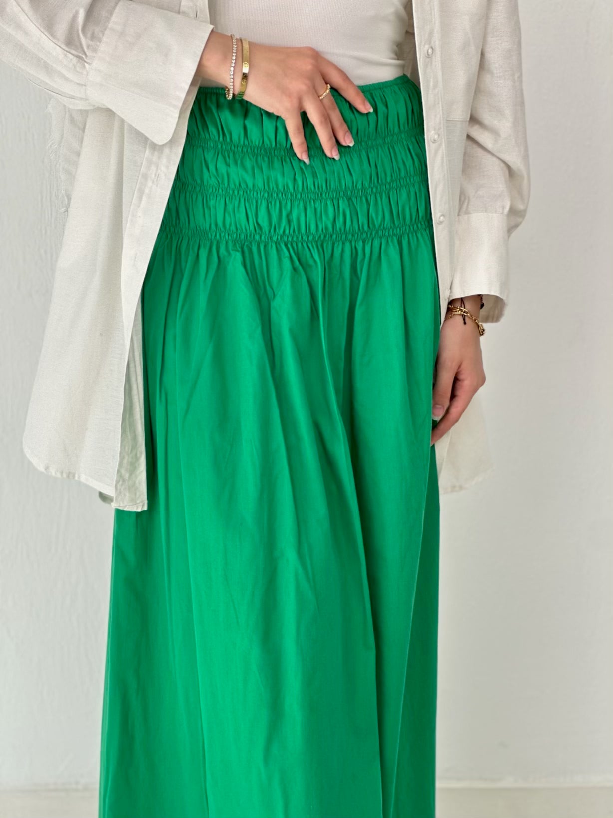 Bloom Waist Skirt ( Green )