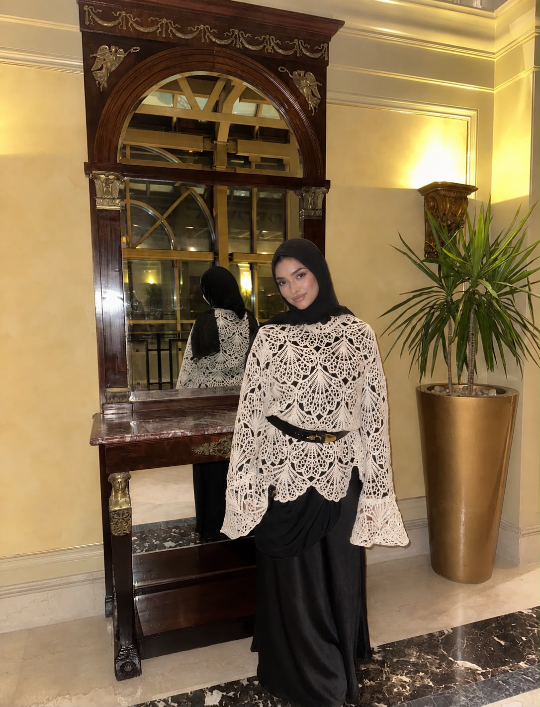 Guipure lace blouse