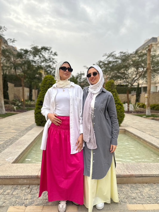 Bloom Waist Skirt ( Fushia )