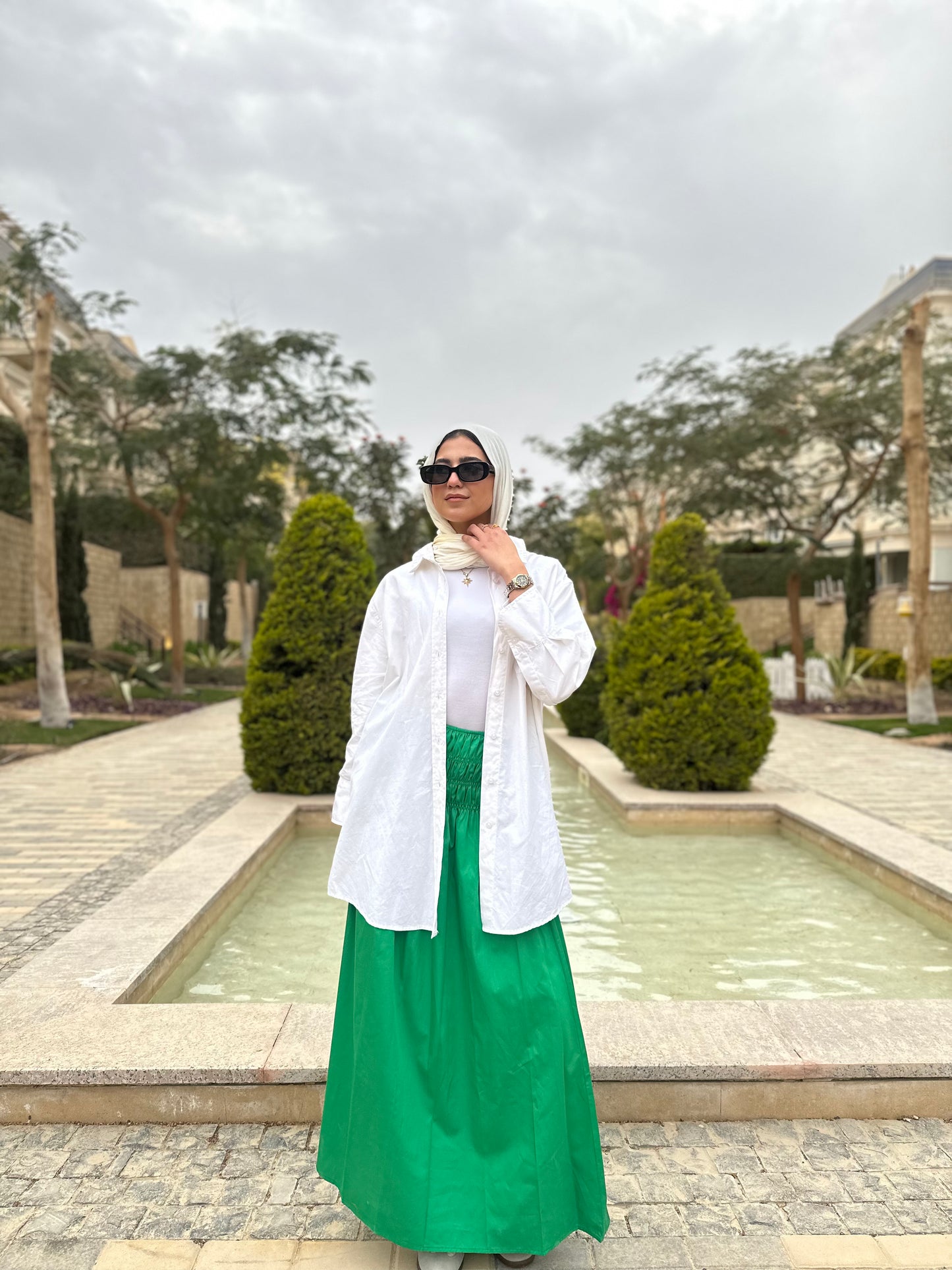 Bloom Waist Skirt ( Green )