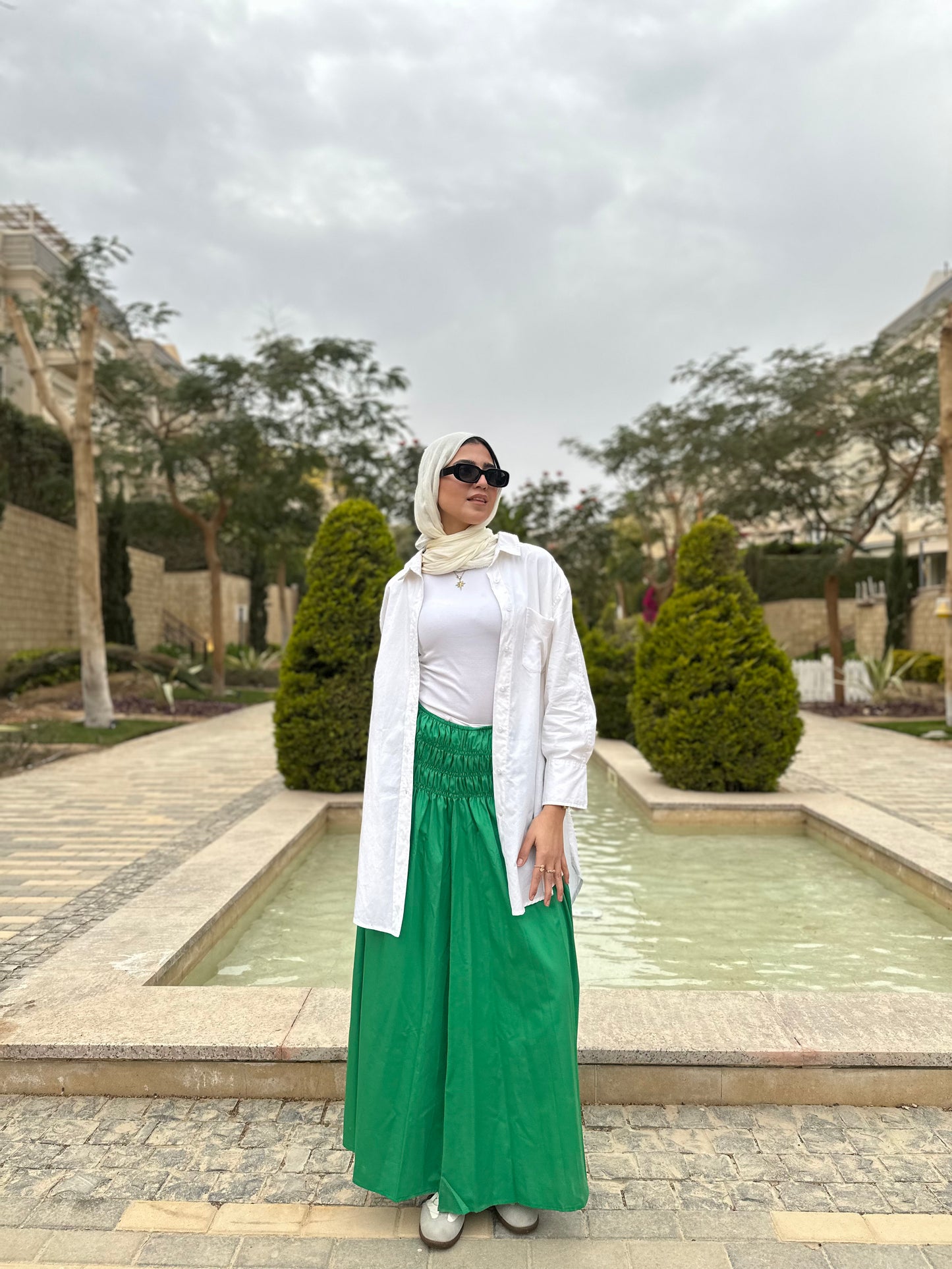Bloom Waist Skirt ( Green )