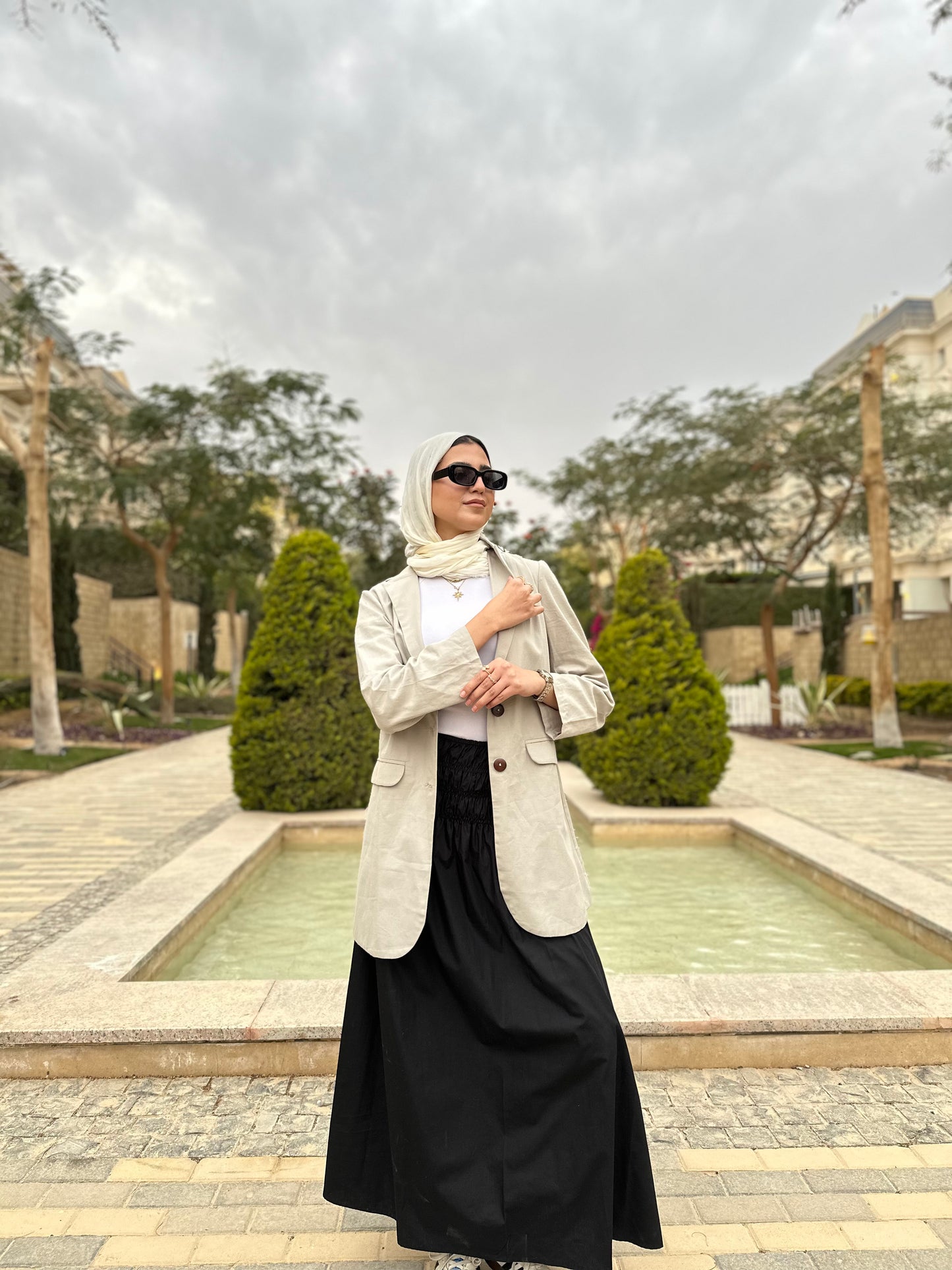 Bloom Waist Skirt ( Black )