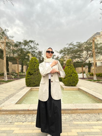 Bloom Waist Skirt ( Black )