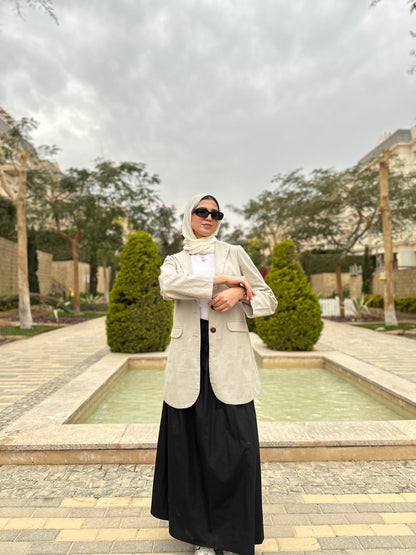 Bloom Waist Skirt ( Black )