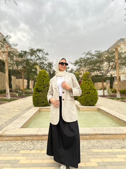 Bloom Waist Skirt ( Black )