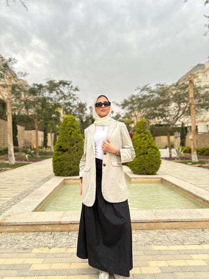 Bloom Waist Skirt ( Black )