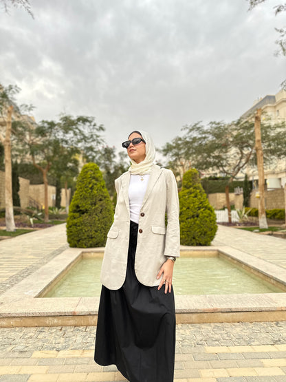 Bloom Waist Skirt ( Black )