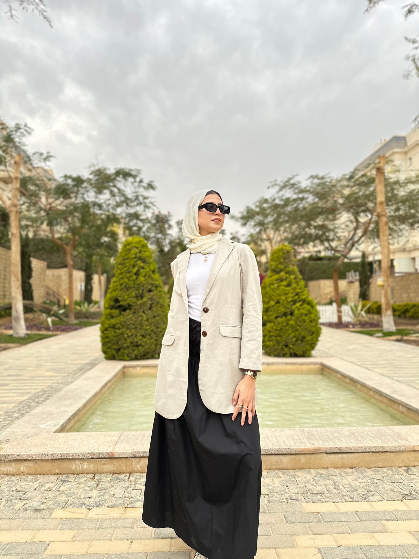 Bloom Waist Skirt ( Black )