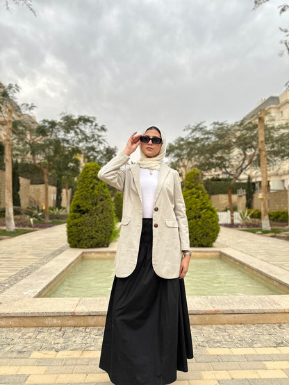 Bloom Waist Skirt ( Black )